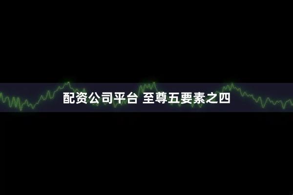 配资公司平台 至尊五要素之四
